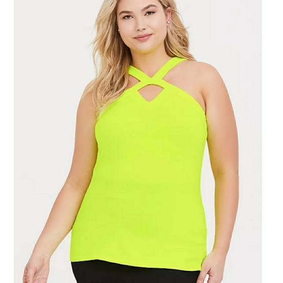 torrid Tops - Highlighter Green Halter Top